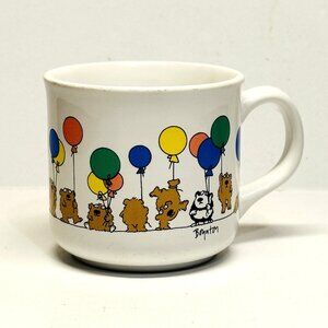 Boynton VTG Kawaii Bears with Balloons Small 2.75" Coffee Mug Tea Cup